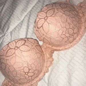 Pink Victoria’s Secret pink/gold iridescent bra